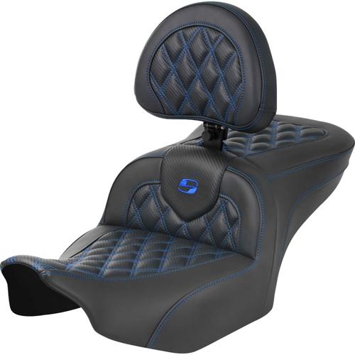ROADSOFA CF LS バックレスト シート ブルーステッチ 2023年以降FLHXSE、FLTRXSE、2024年以降FLHX/U、FLTRX/STSE｜アンバーピース