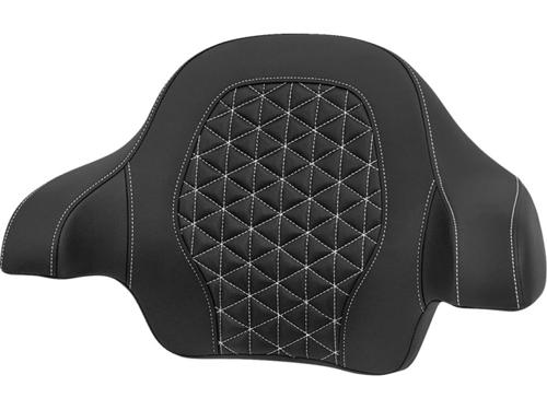 ROADSOFA TRI-GRIPPER ツアーパックバックレストパッド ホワイトステッチ 2014～25年ツーリング、トライクでキングツアーパック装着車｜アンバーピース