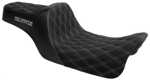 HIGHNOON シート Diamond Stitch グレーロゴ 2008～25年ツーリングモデル（但し2023年以降FLHXSE、FLTRXSE、2024年以降FLHX/U、FLTRX/STSEは除く）