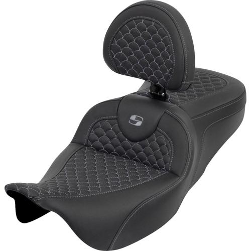 ROADSOFA DS バックレスト シート グレーステッチ 2008~25年ツーリングモデル(但し2023年以降FLHXSE、FLTRXSE、2024年以降FLHX/U、FLTRX/STSEは除く)|アンバーピース