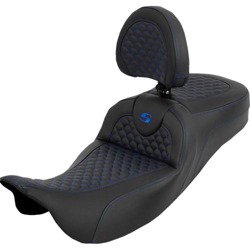 EXTENDED REACH ROADSOFA DS バックレスト シート ブルーステッチ 2008～25年ツーリングモデル（但し2023年以降FLHXSE、FLTRXSE、2024年以降FLHX/U、FLTRX/STSEは除く）
