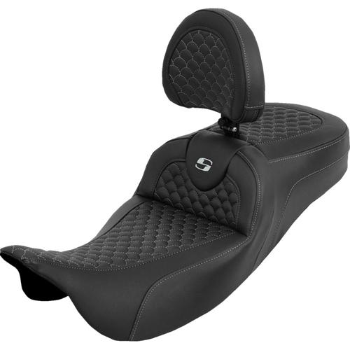 EXTENDED REACH ROADSOFA DS バックレスト シート シルバーステッチ 2008～25年ツーリングモデル（但し2023年以降FLHXSE、FLTRXSE、2024年以降FLHX/U、FLTRX/STSEは除く）
