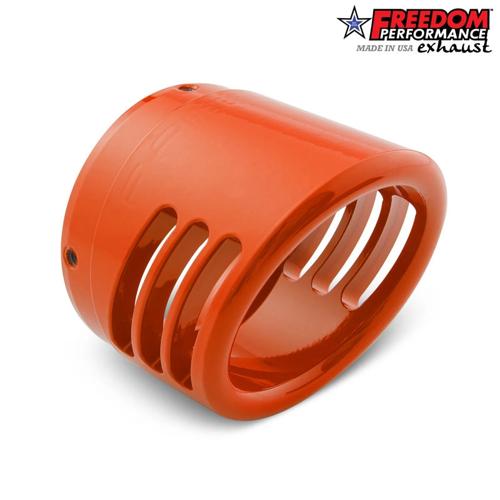 4インチ RACING エンドキャップ GLOSSY DUTCH ORANGE FREEDOM PERFORMANCE EXHAUST 4インチ スリップオンマフラー用