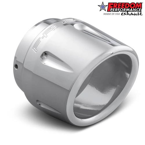 4インチ COMBAT FLUTED エンドキャップ CHROME FREEDOM PERFORMANCE EXHAUST 4インチ スリップオンマフラー用