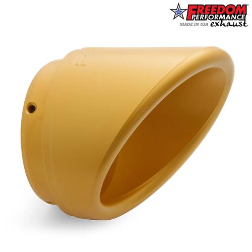 4.5インチ SLASH (2-STEP) エンドキャップ SOLID GOLD FREEDOM PERFORMANCE EXHAUST 4.5インチ スリップオンマフラー用 29,387円