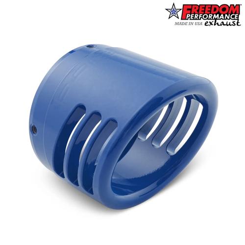 4インチ RACING エンドキャップ GLOSSY BLUE FREEDOM PERFORMANCE EXHAUST 4インチ スリップオンマフラー用