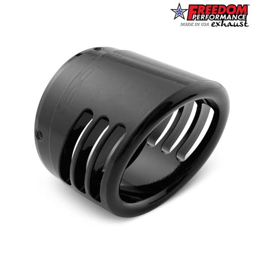 4インチ RACING エンドキャップ GLOSSY BLACK FREEDOM PERFORMANCE EXHAUST 4インチ スリップオンマフラー用｜アンバーピース