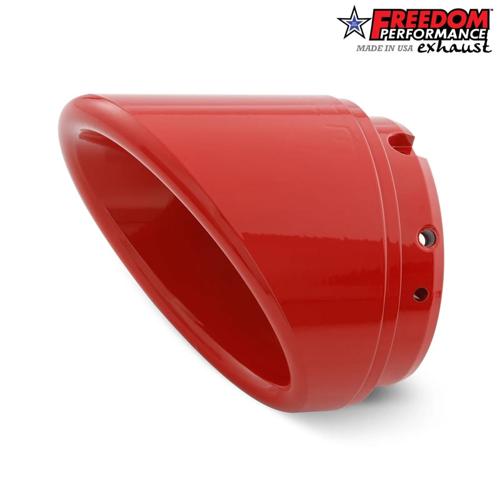 4.5インチ SLASH (2-STEP) エンドキャップ GLOSSY RED FREEDOM PERFORMANCE EXHAUST 4.5インチ スリップオンマフラー用 29,387円