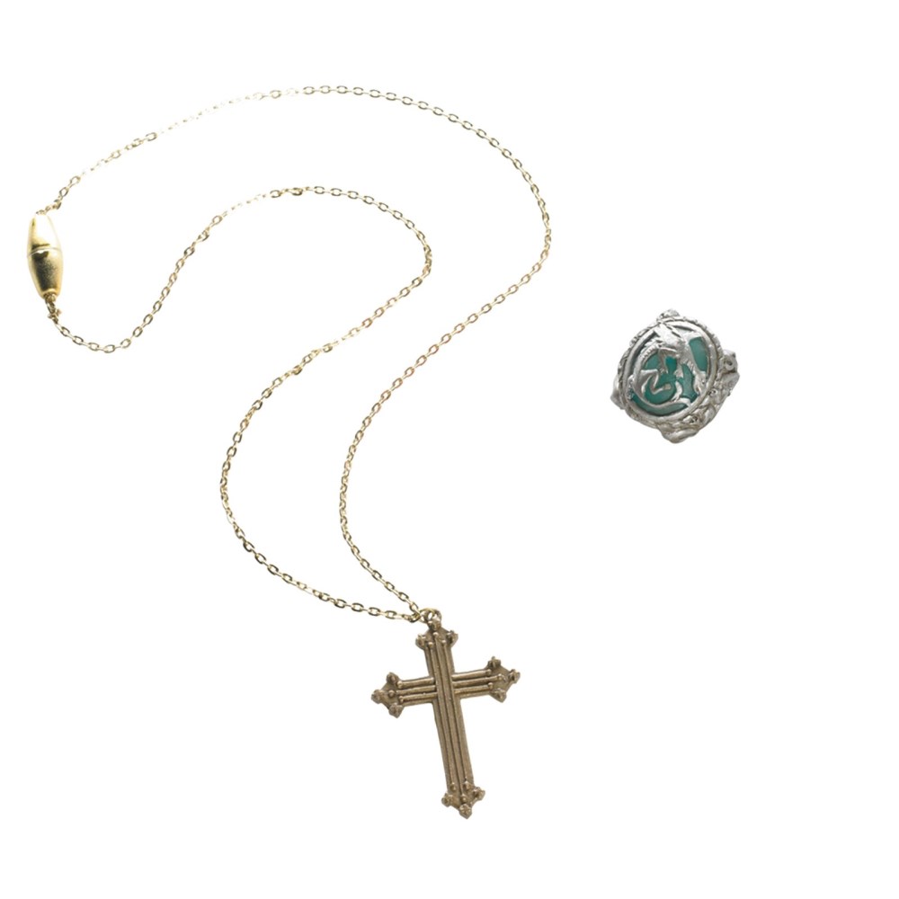 楽天市場 アンジェリカ 十字架のネックレスと指輪 パイレーツオブカリビアン４生命の泉 コスプレ アメリカンコスチューム楽天市場店