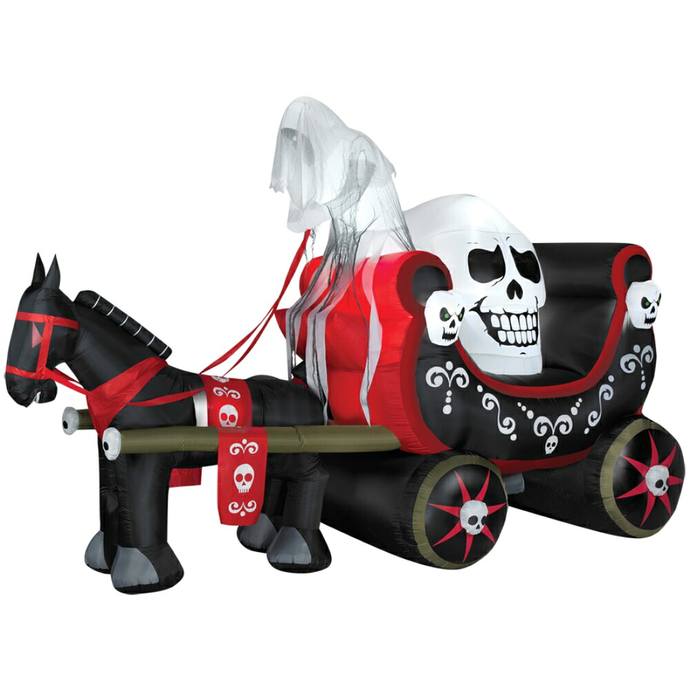お化けの馬車 約2.4m エアオブジェ ハロウィン デコレーション コスプレ|アメリカンコスチューム店