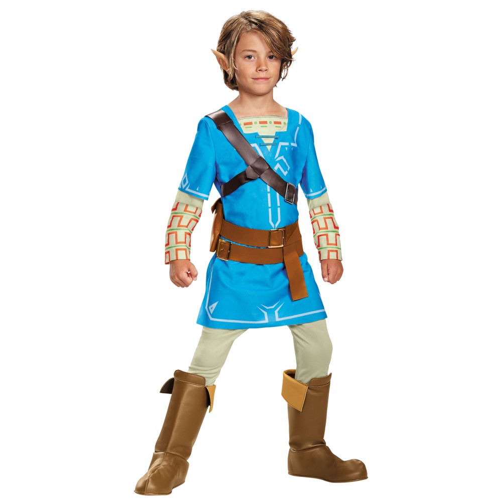 リンク　衣装、コスチューム　子供男性用　ゼルダの伝説 ブレス オブ ザ ワイルド　LINK BREATH OF THE WILD DELUXE　コスプレ