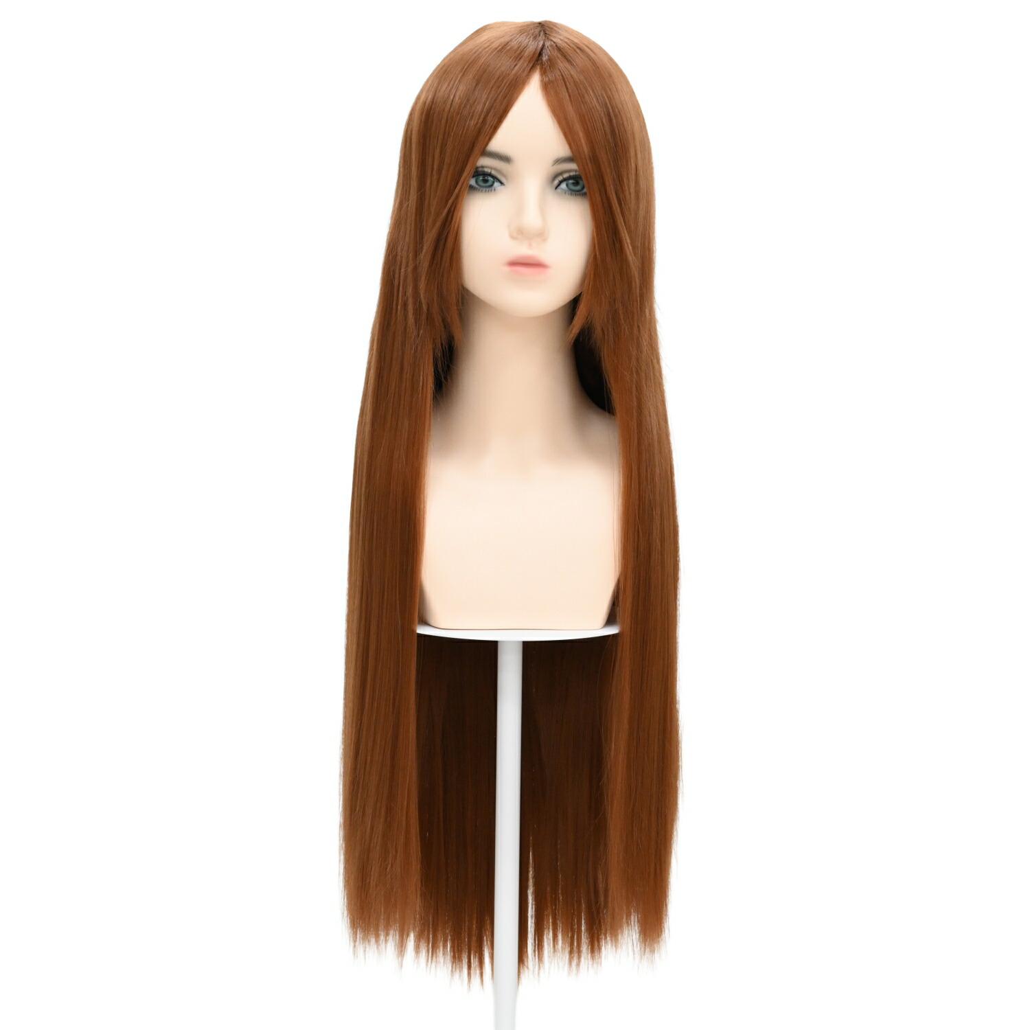 楽天市場】コスプレウィッグ ブラウンロングストレート 茶髪 高品質