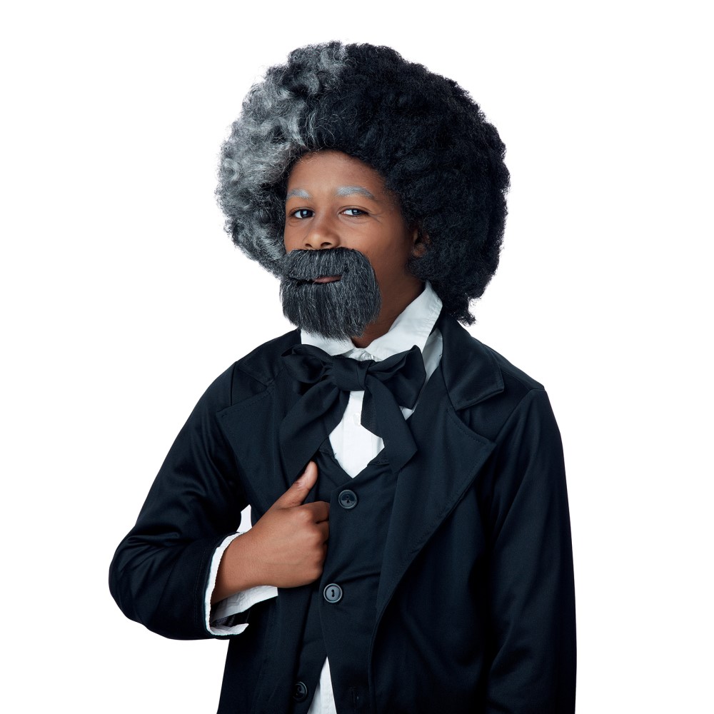 楽天市場 政治家 ウィッグ かつら アフロ グレー ブラック ひげセット 子供用 Frederick Douglass Wig Goat コスプレ アメリカンコスチューム楽天市場店