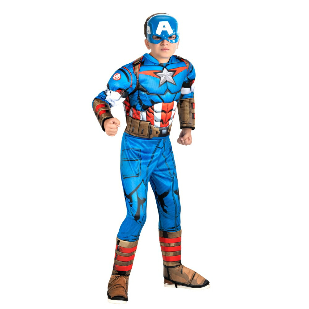 キャプテンアメリカ　コスプレ　ディズニー　マーベル　キッズ コスプレ 仮装 子ども用デラックスキャプテンアメリカM