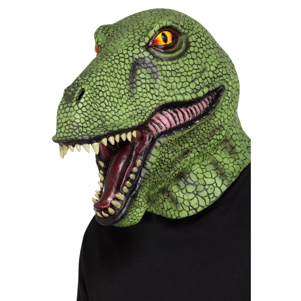 楽天市場 恐竜 マスク 大人用 オーバーヘッド Dinosaur Latex Mask Green Full Over コスプレ アメリカンコスチューム楽天市場店