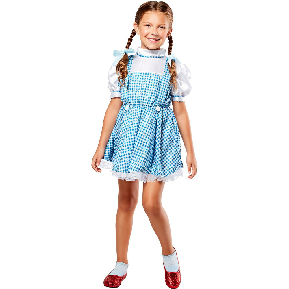 ドロシー コスチューム スパンコール 子供女性用 コスプレ衣装 オズの魔法使い ワンピース画像