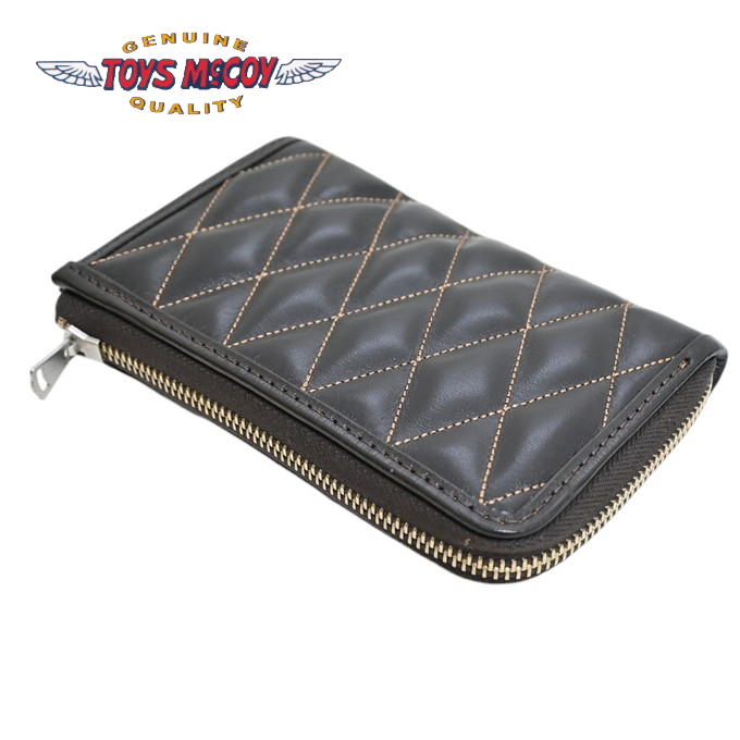 TOYS McCOY 二つ折り財布　キルティングレザー　ホースハイド　ブラック rodeomatubara_tma2420-black