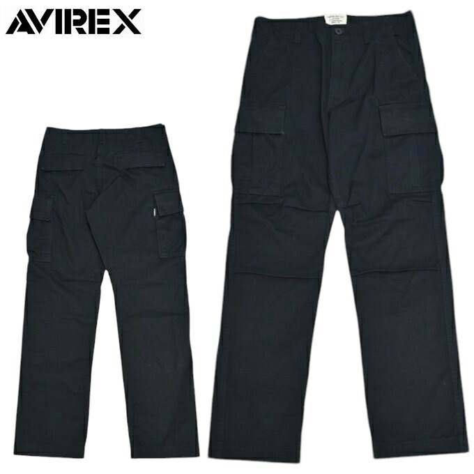 AVIREX アヴィレックス 6126129 ベーシック ファティーグ カーゴ パンツ ブラック色 783-4910006 アビレックス メンズ 送料無料 定番|アメリカンバース