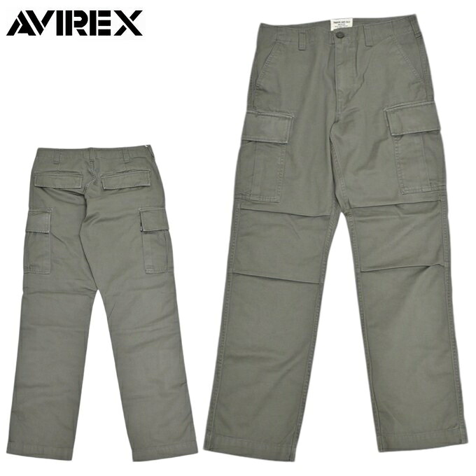 AVIREX アヴィレックス 6126129 ベーシック ファティーグ カーゴ パンツ オリーブ色 783-4910006 アビレックス メンズ 送料無料 定番|アメリカンバース