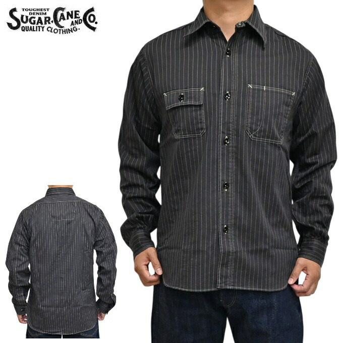 楽天市場】シュガーケーン SUGAR CANE SC29159 長袖シャツ ブラック