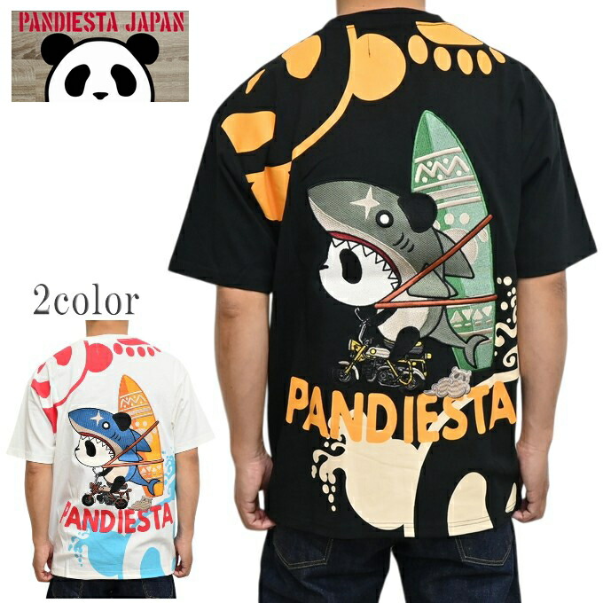 パンディエスタ ジャパン 526211 半袖Ｔシャツ サーフライドシャーク Tee PANDIESTA JAPAN トップス メンズ 貨物輸送無料 新作 トップス-Tシャツ・カットソー
