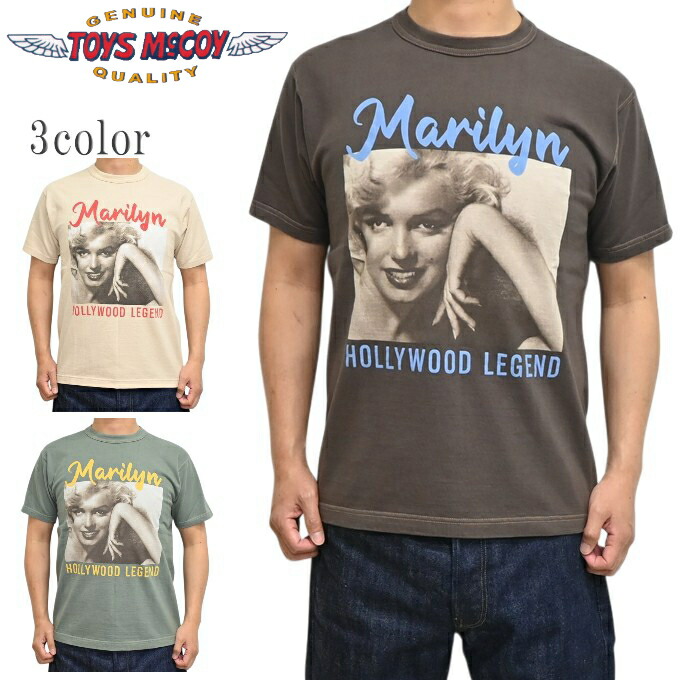 トイズマッコイ TOYS McCOY TMC2620 半袖Ｔシャツ マリリンモンロー TEE HOLLYWOOD LEGEND 100周年 メンズ トップス 送料無料 新作｜アメリカンバース