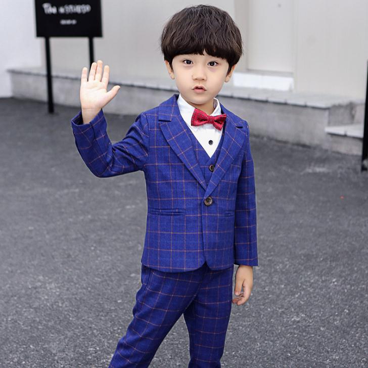 楽天市場】水色 ネイビー チェック柄 キッス スーツセット 子供