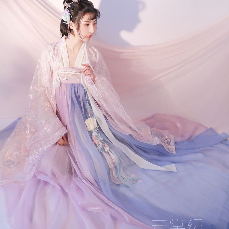 当季大流行 舞台衣装 コスプレ 漢服 ドレス 紫色 王族 貴族 M 3点セット レディース - コスプレ