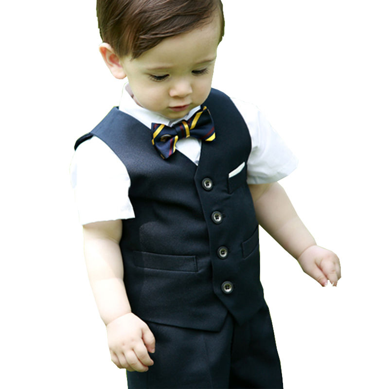 キッズ 男の子 洋風 スーツ シャツ ベスト 蝶ネクタイ トップス ボトムス ジャケット 長袖 長ズボン フォーマル 結婚式 ブラック 黒 春夏秋冬 チェック柄 ワイシャツ 蝶ネクタイおまけ！送料無料 5点セット