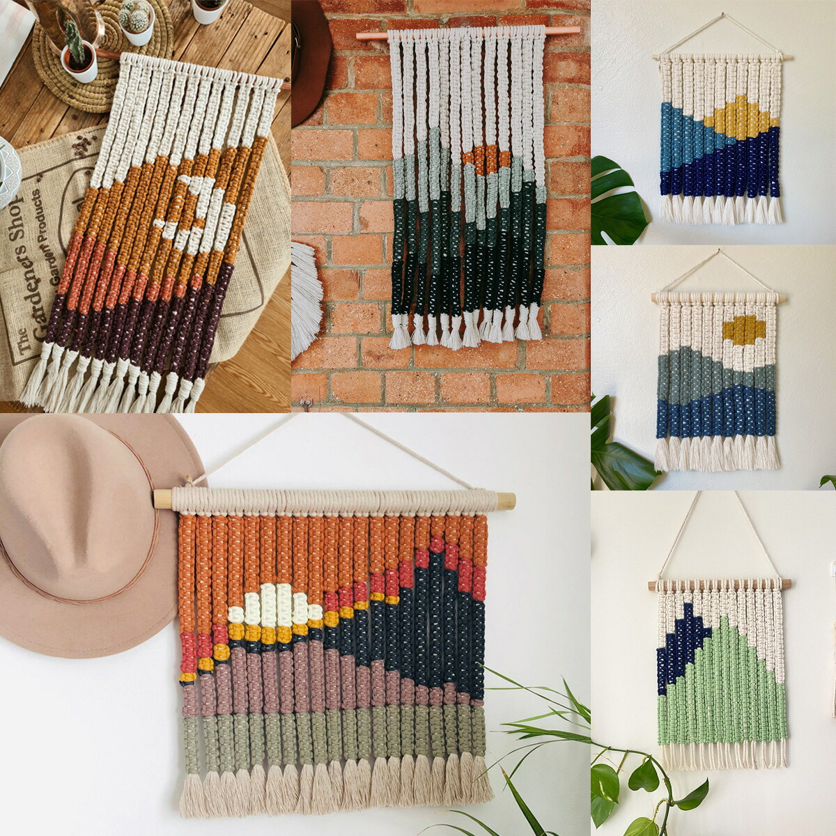 楽天市場】【マクラメレインボータペストリー/2カラーセット