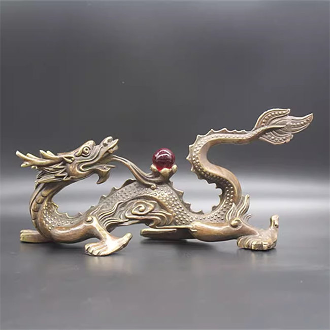 楽天市場】龍 鳳凰 置物 銅製 風水 龍と鳳凰の置物 TYPE A 大