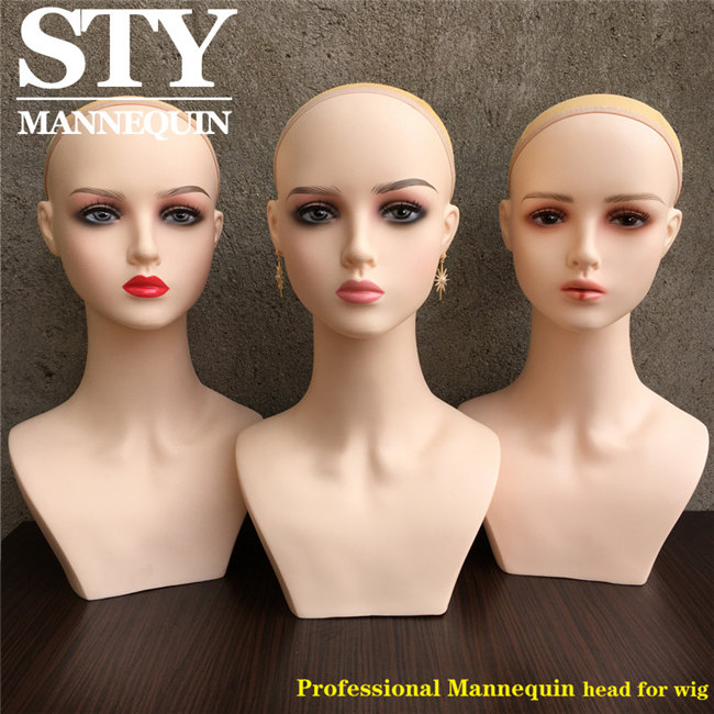 楽天市場】3タイプ リアル ヘッドマネキン 頭部 ウィッグスタンド
