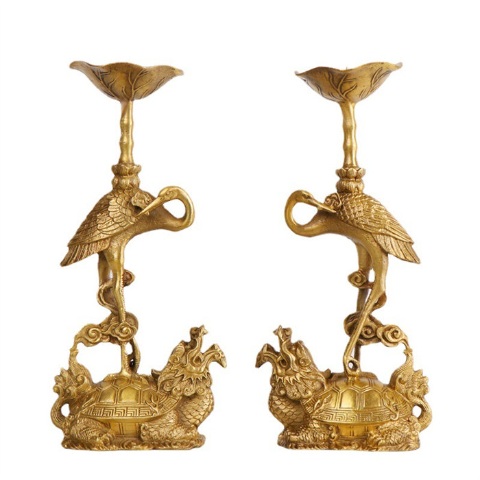 年代物 銅製大型燭台 高さ27.5cm☆時代物☆ 年代物 銅製大型燭台 高さ