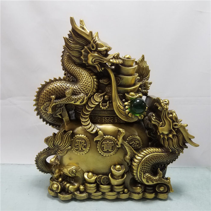 28*14*30CM 龍の置物 風水 龍 置物 金 風水グッズ 玄関 銅製 開運厄除 祈願成就 ドラゴン 置物 風水 アイテム 龍 竜 龍神 パワースポット 真鍮 開運 金運 財産運 出世運 恋愛運 幸福 成功 プレゼント 贈り物 招財 特大|ドリーム洋服屋