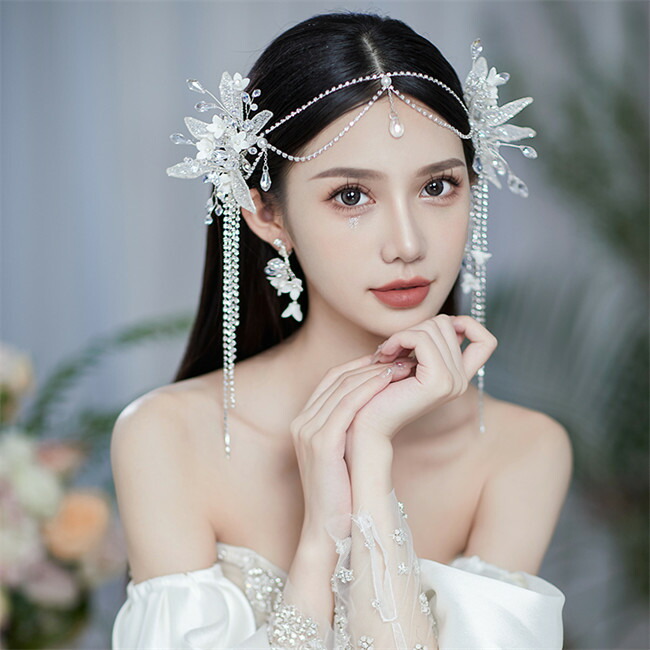 【美品】ヘッドアクセサリー　イヤリング　ワタベウェディング 楽天市場】ヘッドドレス ウェディング小物 ヘアアクセサリー