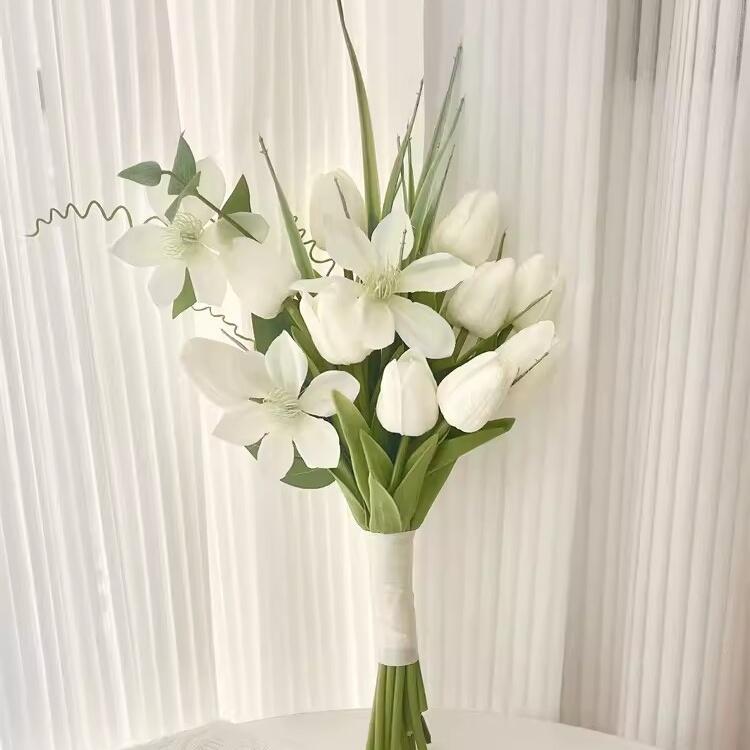 楽天市場】チューリップ ホワイト チューリップ【ブーケ】ウェディング