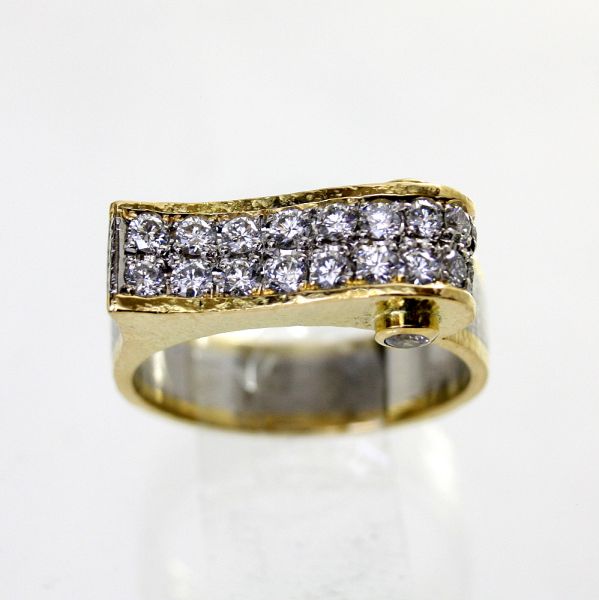 18金真珠ダイヤリング 12号(B0156)