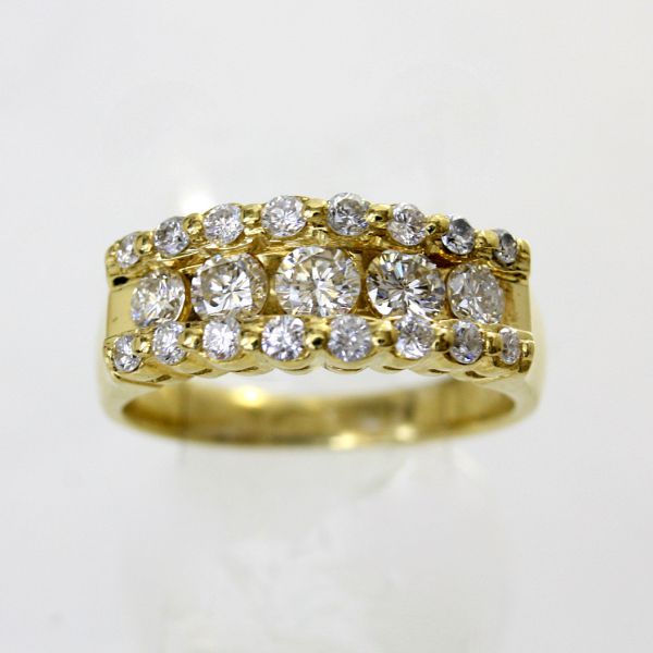 【中古】　１８金　ダイヤ　1.00ｃｔ　リング　15号