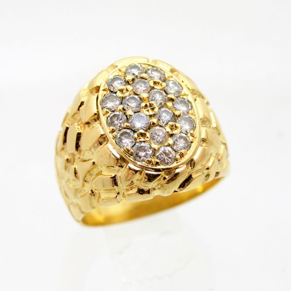 【中古】 18金 ダイヤ メンズリング 16号|Discount Store ANDOUSHOUJI