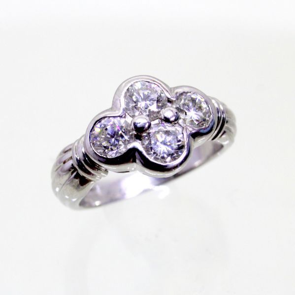 【中古】 プラチナ　ダイヤ　1.314ct　リング　10号