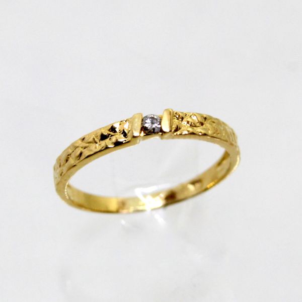 18金真珠ダイヤリング 12号(B0156)