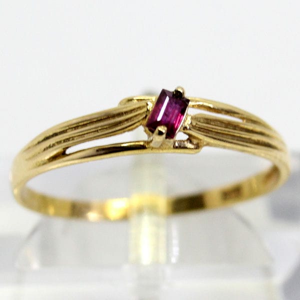 楽天市場】【中古】18金 ルビー 0.23ct ダイヤ 0.05ct リング 11号 