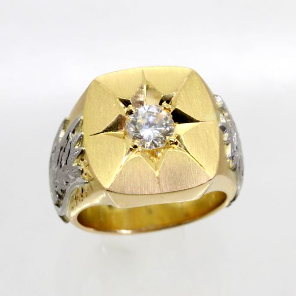 楽天市場】【中古】K18 和彫りリング 奉天皇在位祝意50年 造幣局刻印