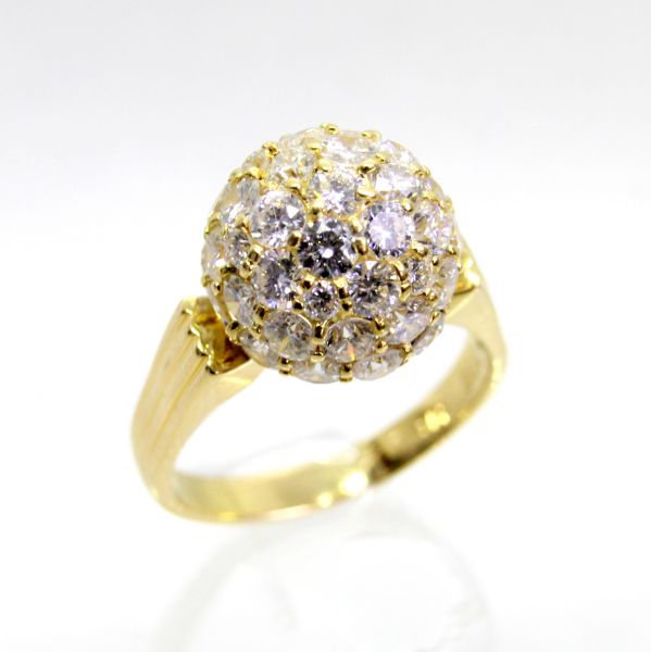 【中古】 18金 ダイヤ 3.55ct リング 15号