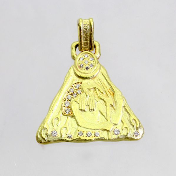 【中古】　１８金　ダイヤ　0.23ct　エジプトモチーフ　ペンダント｜Discount Store ANDOUSHOUJI