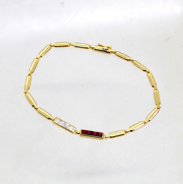 楽天市場】ルビー 5.00 ダイヤモンド 0.50 ブレスレット K18WG 新品