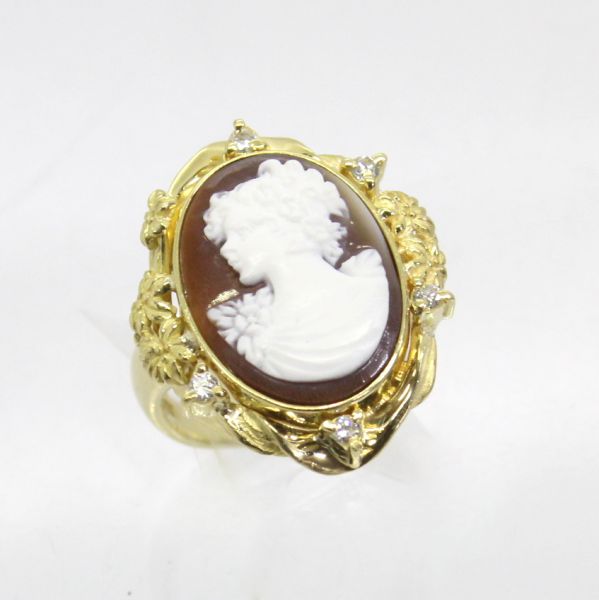 楽天市場】K18 亀モチーフ ホワイトシェル×ダイヤリング 甲羅開閉 14号