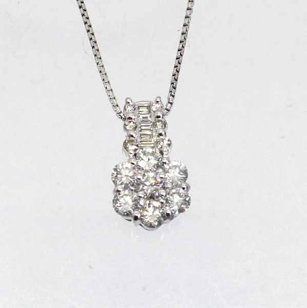 【中古】　プラチナ　ダイヤ　2.00ct　ペンダント付ネックレス