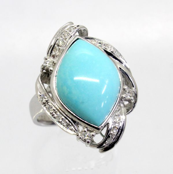 楽天市場】【中古】 18金 ターコイズ メンズリング 18号 : Discount