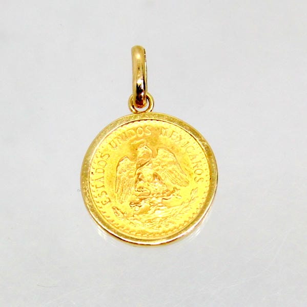 メキシコ 2.5ペソ金貨 専用ケースケース付き 楽天市場】【中古】K21/K18 メキシコ コイン トップ K18枠 K21.6